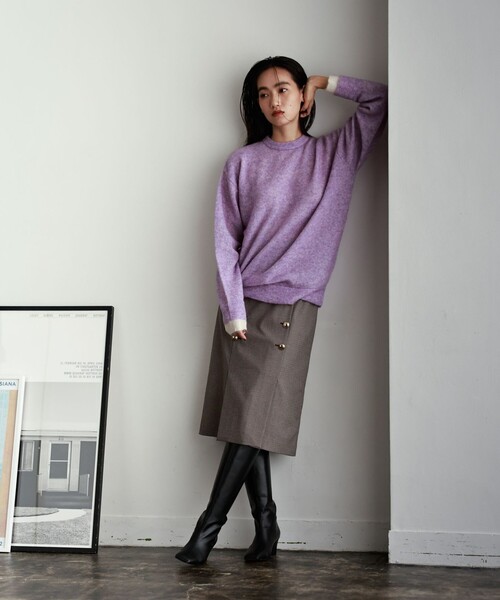 LOVELESS（ラブレス）の「ガンクラブタイトスカート（スカート・レディース・ブラウン・36/34）」の5枚目の写真