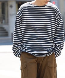 BACK NUMBER | 【BACK NUMBER】ビッグシルエットバスクボーダーロンＴ(Tシャツ/カットソー)