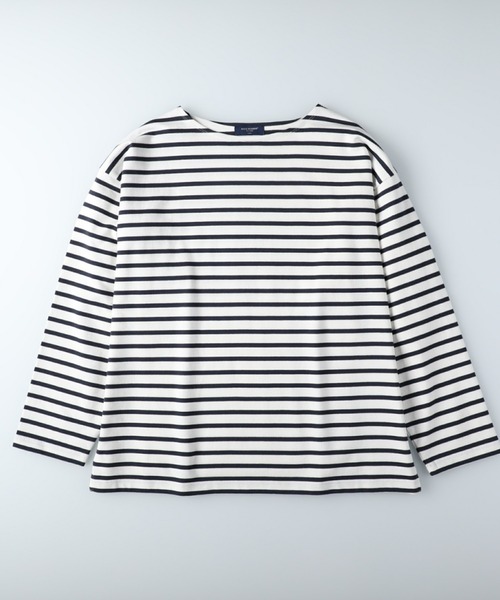 BACK NUMBER（バックナンバー）の「【BACK NUMBER】ビッグシルエットバスクボーダーロンＴ（Tシャツ/カットソー・メンズ・ホワイト×ネイビー/グレー×ホワイト/ネイビー×ホワイト・S/M/L/XL）」の17枚目の写真