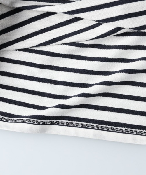 BACK NUMBER（バックナンバー）の「【BACK NUMBER】ビッグシルエットバスクボーダーロンＴ（Tシャツ/カットソー・メンズ・ホワイト×ネイビー/グレー×ホワイト/ネイビー×ホワイト・S/M/L/XL）」の22枚目の写真