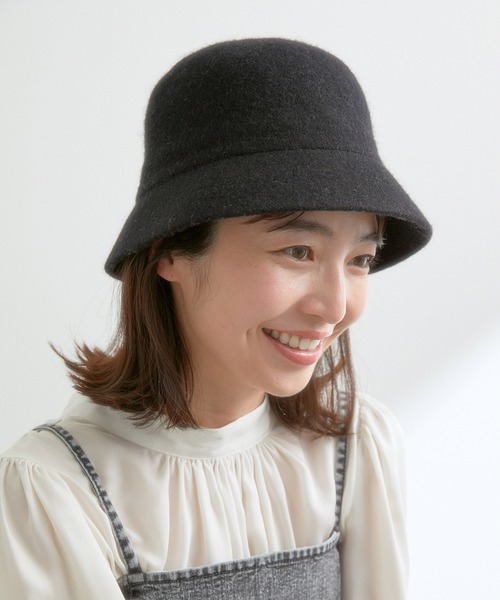 VIS(ビス)の「あったか素材の起毛バケットハット(ハット・レディース・ベージュ/ブラック・FREE)」の3枚目の写真