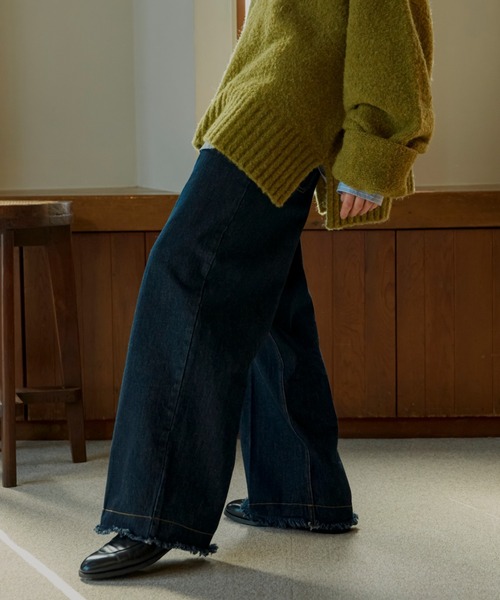 soerte(ソエルテ)の「Wide straight denim pants / ワイドストレートデニムパンツ(デニムパンツ・メンズ・インディゴブルー・1/2/0/3)」の10枚目の写真