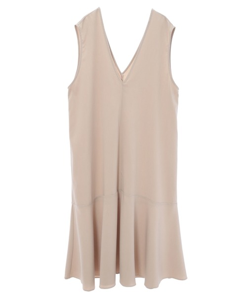 fifth（フィフス）の「Vネックマーメイドジャンスカ（ワンピース・レディース・グレイッシュベージュ/ブラック・MEDIUM）」の9枚目の写真