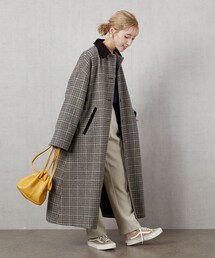 FREAK'S STORE | ▽【WEB限定】ガンクラブチェックオーバーコート(ステンカラーコート)