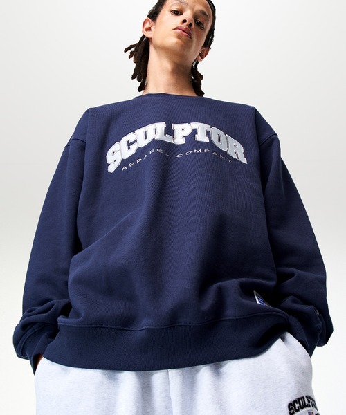SCULPTOR（スカルプター）の「CLASSIC VARSITY SWEATSHIRT/クラシックバーシティスウェット（スウェット・レディース・ライトグレー/ダークブラウン/ネイビー/ブラック/アイボリー・LARGE/MEDIUM）」の5枚目の写真