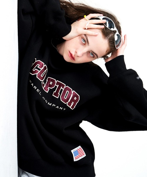 SCULPTOR（スカルプター）の「CLASSIC VARSITY SWEATSHIRT/クラシックバーシティスウェット（スウェット・レディース・ライトグレー/ダークブラウン/ネイビー/ブラック/アイボリー・LARGE/MEDIUM）」の2枚目の写真