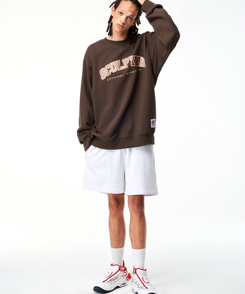 SCULPTOR（スカルプター）の「CLASSIC VARSITY SWEATSHIRT/クラシックバーシティスウェット（スウェット・レディース・ライトグレー/ダークブラウン/ネイビー/ブラック/アイボリー・LARGE/MEDIUM）」の8枚目の写真