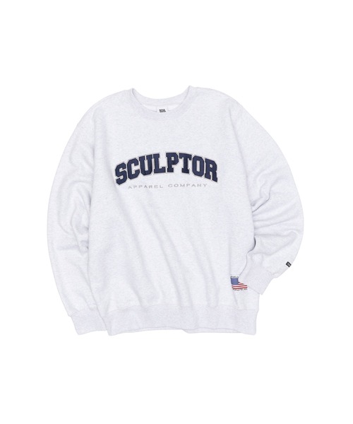 SCULPTOR（スカルプター）の「CLASSIC VARSITY SWEATSHIRT/クラシックバーシティスウェット（スウェット・レディース・ライトグレー/ダークブラウン/ネイビー/ブラック/アイボリー・LARGE/MEDIUM）」の7枚目の写真