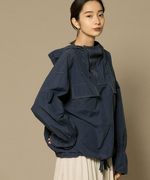 KBF（ケイビーエフ）の「アノラックシャツ（シャツ/ブラウス・レディース・ライトベージュ/キャメル/ネイビー・ONE）」の3枚目の写真