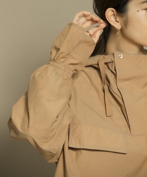KBF（ケイビーエフ）の「アノラックシャツ（シャツ/ブラウス・レディース・ライトベージュ/キャメル/ネイビー・ONE）」の7枚目の写真