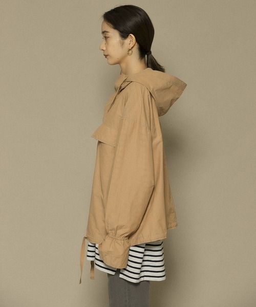 KBF（ケイビーエフ）の「アノラックシャツ（シャツ/ブラウス・レディース・ライトベージュ/キャメル/ネイビー・ONE）」の9枚目の写真