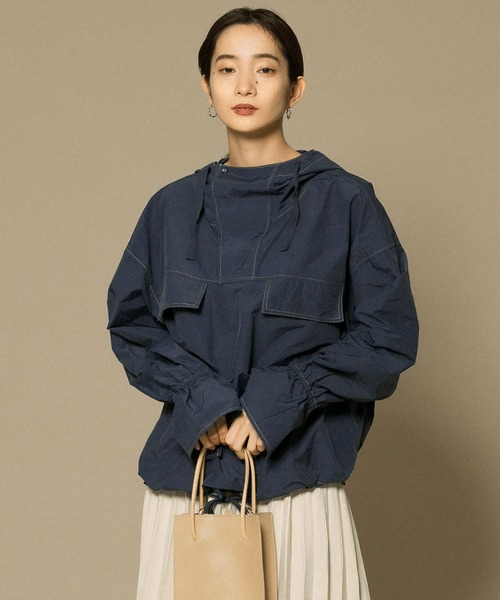 KBF（ケイビーエフ）の「アノラックシャツ（シャツ/ブラウス・レディース・ライトベージュ/キャメル/ネイビー・ONE）」の13枚目の写真