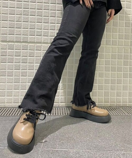 ESPERANZA(エスペランサ)の「◆ボリュームソールラウンドシューズ(その他シューズ・レディース・ブラック/カーキ/こしょう色系・M/L/LL/S)」の5枚目の写真