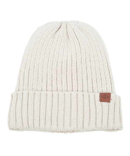 polcadot（ポルカドット）の「RIB BORE WATCH／リブボア ニットワッチ（ニットキャップ/ビーニー・レディース・ベージュ/ブラック/グレー/ブラウン/カーキ/グリーン/ホワイト/パープル/ライトベージュ/アイボリー/レッド/ブルー・FREE）」の3枚目の写真