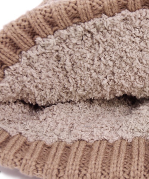polcadot（ポルカドット）の「RIB BORE WATCH／リブボア ニットワッチ（ニットキャップ/ビーニー・レディース・ベージュ/ブラック/グレー/ブラウン/カーキ/グリーン/ホワイト/パープル/ライトベージュ/アイボリー/レッド/ブルー・FREE）」の20枚目の写真