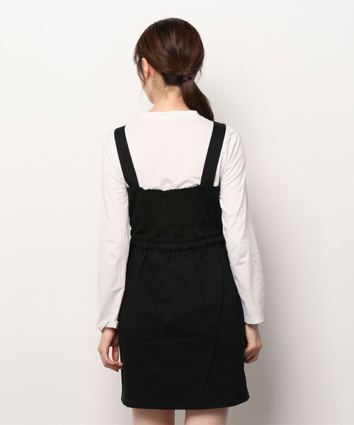 WEGO（ウィゴー）の「WEGO/バックルタイトジャンスカ（ジャンパースカート・レディース・ブラック・FREE）」の8枚目の写真