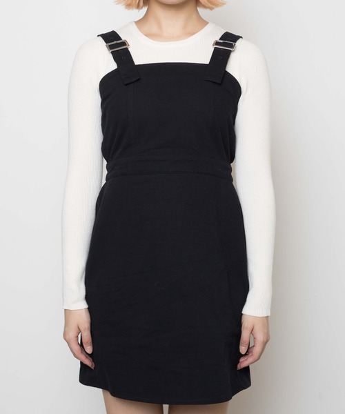 WEGO（ウィゴー）の「WEGO/バックルタイトジャンスカ（ジャンパースカート・レディース・ブラック・FREE）」の9枚目の写真