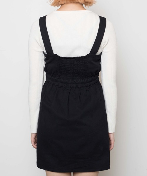 WEGO（ウィゴー）の「WEGO/バックルタイトジャンスカ（ジャンパースカート・レディース・ブラック・FREE）」の6枚目の写真