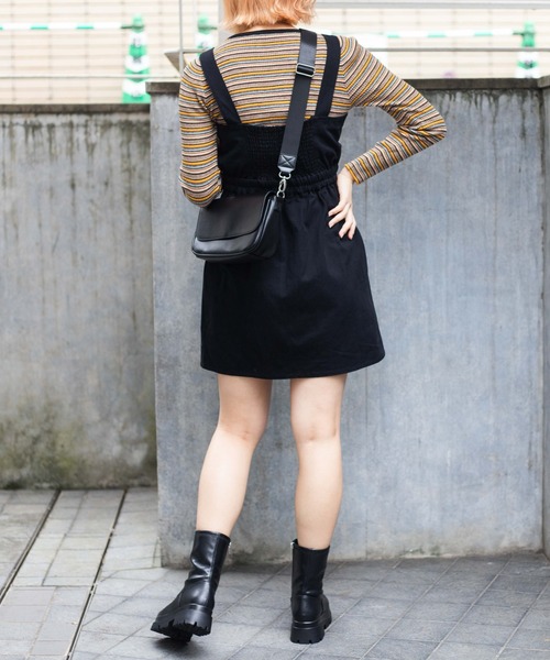 WEGO（ウィゴー）の「WEGO/バックルタイトジャンスカ（ジャンパースカート・レディース・ブラック・FREE）」の13枚目の写真