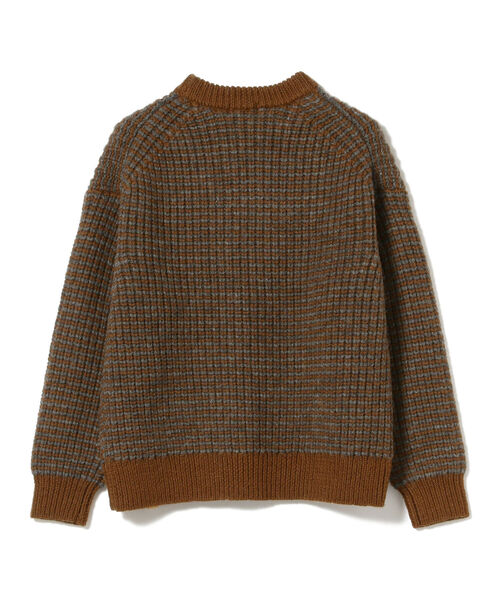 BEAMS LIGHTS（ビームスライツ）の「BEAMS LIGHTS / ポップコーンボーダー クルーネック ニット（ニット/セーター・メンズ・ブラウン系その他4/ブラック/チャコールグレー・SMALL/MEDIUM/LARGE）」の19枚目の写真