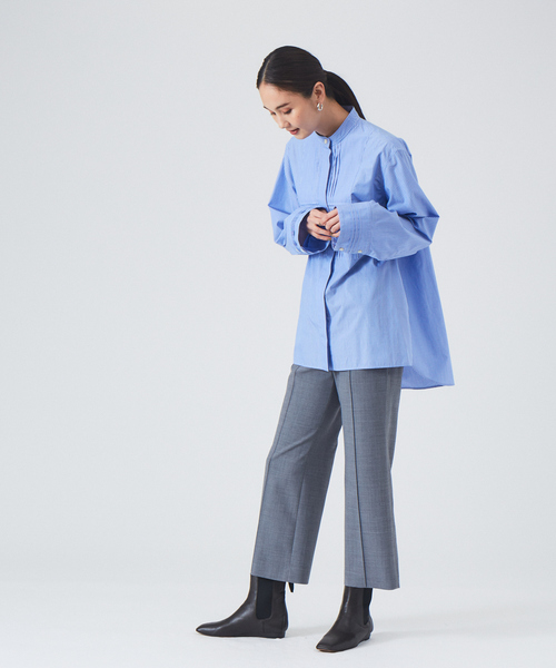 qualite（カリテ）の「ピンタックシャツ（シャツ/ブラウス・レディース・ベージュ/オフホワイト/ストライプ・フリー）」の21枚目の写真