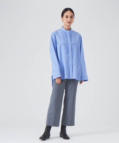 qualite（カリテ）の「ピンタックシャツ（シャツ/ブラウス・レディース・ベージュ/オフホワイト/ストライプ・フリー）」の20枚目の写真