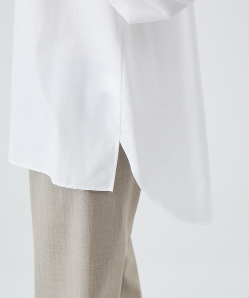 qualite（カリテ）の「ピンタックシャツ（シャツ/ブラウス・レディース・ベージュ/オフホワイト/ストライプ・フリー）」の8枚目の写真