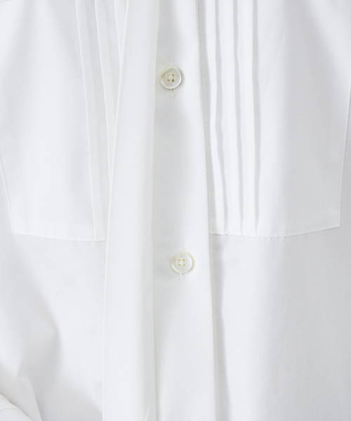 qualite（カリテ）の「ピンタックシャツ（シャツ/ブラウス・レディース・ベージュ/オフホワイト/ストライプ・フリー）」の7枚目の写真