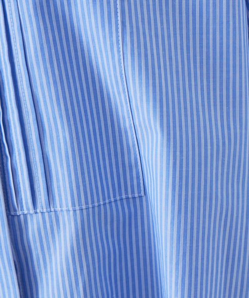 qualite（カリテ）の「ピンタックシャツ（シャツ/ブラウス・レディース・ベージュ/オフホワイト/ストライプ・フリー）」の5枚目の写真