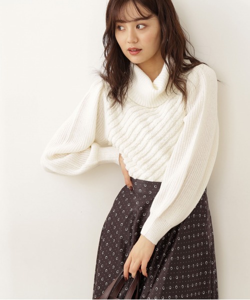 PROPORTION BODY DRESSING(プロポーションボディドレッシング)の「パイルニットプルオーバー / 1211270113(ニット/セーター・レディース・パープル/ホワイト系その他・FREE)」の2枚目の写真