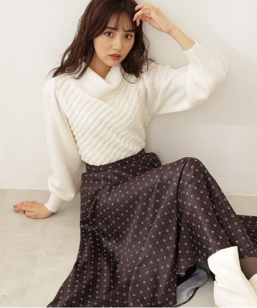 PROPORTION BODY DRESSING(プロポーションボディドレッシング)の「パイルニットプルオーバー / 1211270113(ニット/セーター・レディース・パープル/ホワイト系その他・FREE)」の6枚目の写真