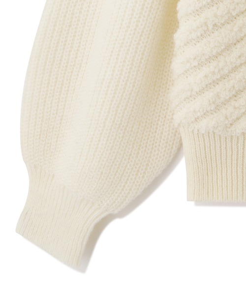 PROPORTION BODY DRESSING(プロポーションボディドレッシング)の「パイルニットプルオーバー / 1211270113(ニット/セーター・レディース・パープル/ホワイト系その他・FREE)」の4枚目の写真