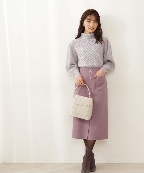 PROPORTION BODY DRESSING(プロポーションボディドレッシング)の「パイルニットプルオーバー / 1211270113(ニット/セーター・レディース・パープル/ホワイト系その他・FREE)」の9枚目の写真