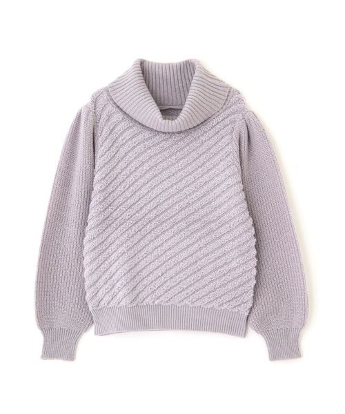 PROPORTION BODY DRESSING(プロポーションボディドレッシング)の「パイルニットプルオーバー / 1211270113(ニット/セーター・レディース・パープル/ホワイト系その他・FREE)」の7枚目の写真