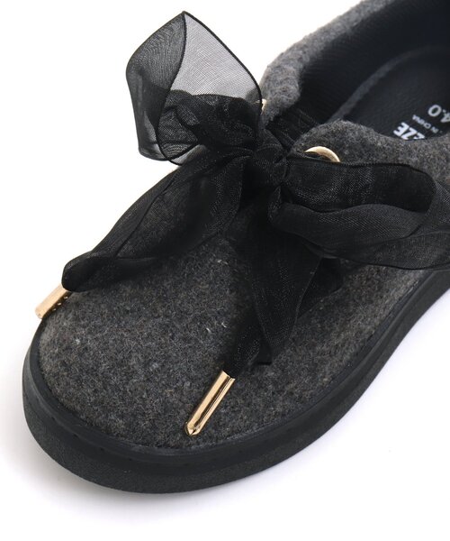 BREEZE（ブリーズ）の「2WAYリボンシューレーススリッポン（スリッポン・キッズ・ブラック/グレー・17/15 /16/14/19/18）」の10枚目の写真