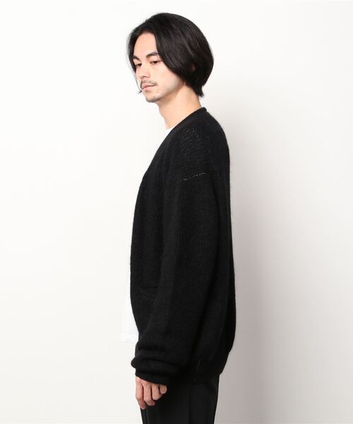 B'2nd(ビーセカンド)の「BASICKS/ ベイシックス/Grandpa Mohair Cardigan(カーディガン/ボレロ・メンズ・ブラック・MEDIUM/LARGE)」の2枚目の写真