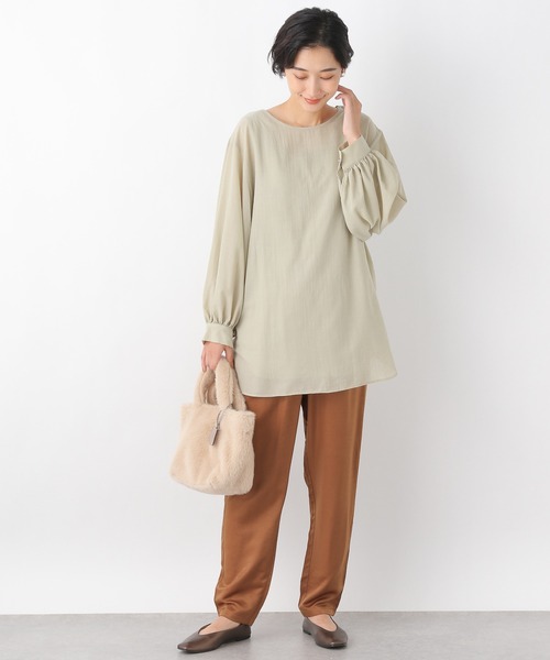 LEPSIM(レプシィム)の「サテンイージーパンツ 216719(その他パンツ・レディース・ブラック/ブラウン・LARGE/MEDIUM)」の4枚目の写真