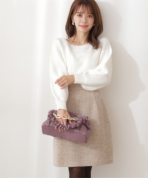 PROPORTION BODY DRESSING(プロポーションボディドレッシング)の「Winter Tweed 台形ミニスカート / 1211220514(スカート・レディース・ブルー/ベージュ系その他・SMALL/X-SMALL/MEDIUM)」の6枚目の写真