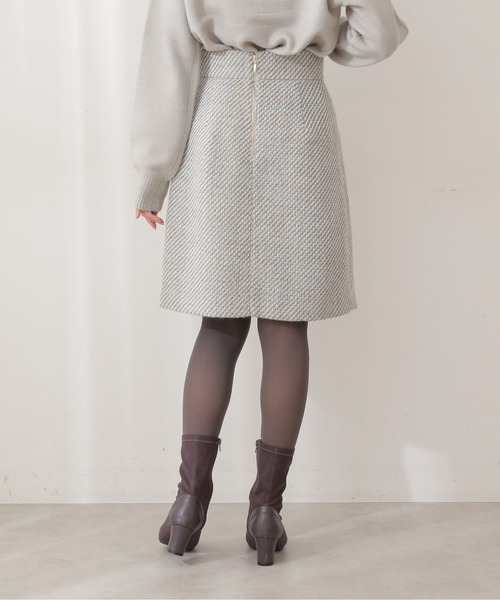 PROPORTION BODY DRESSING(プロポーションボディドレッシング)の「Winter Tweed 台形ミニスカート / 1211220514(スカート・レディース・ブルー/ベージュ系その他・SMALL/X-SMALL/MEDIUM)」の10枚目の写真