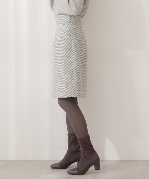 PROPORTION BODY DRESSING(プロポーションボディドレッシング)の「Winter Tweed 台形ミニスカート / 1211220514(スカート・レディース・ブルー/ベージュ系その他・SMALL/X-SMALL/MEDIUM)」の3枚目の写真
