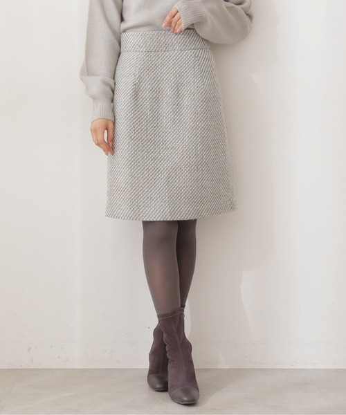 PROPORTION BODY DRESSING(プロポーションボディドレッシング)の「Winter Tweed 台形ミニスカート / 1211220514(スカート・レディース・ブルー/ベージュ系その他・SMALL/X-SMALL/MEDIUM)」の9枚目の写真