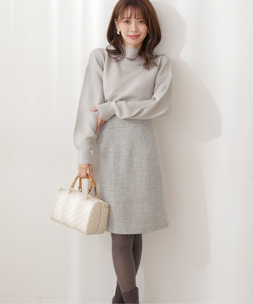 PROPORTION BODY DRESSING(プロポーションボディドレッシング)の「Winter Tweed 台形ミニスカート / 1211220514(スカート・レディース・ブルー/ベージュ系その他・SMALL/X-SMALL/MEDIUM)」の8枚目の写真