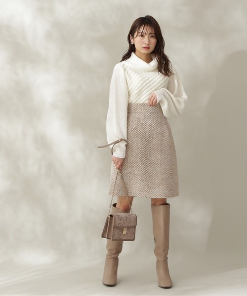 PROPORTION BODY DRESSING(プロポーションボディドレッシング)の「Winter Tweed 台形ミニスカート / 1211220514(スカート・レディース・ブルー/ベージュ系その他・SMALL/X-SMALL/MEDIUM)」の13枚目の写真