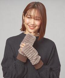 closet story | <closet story(クローゼットストーリー)>フェイクボア リブ フィンガーレスグローブ(手袋)