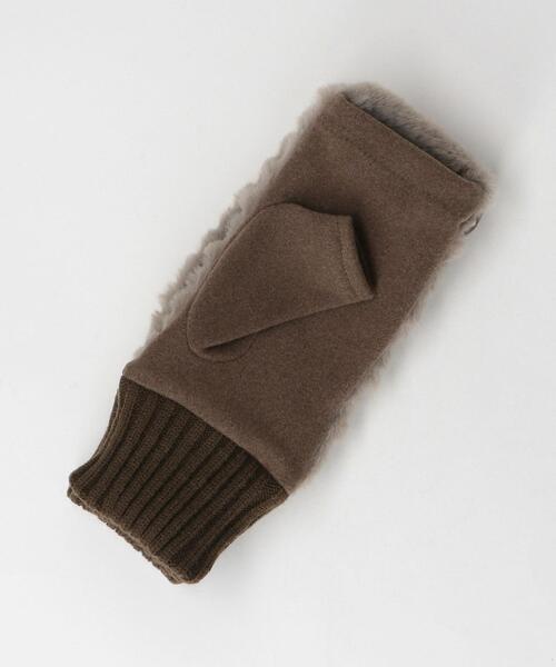 closet story(クローゼットストーリー)の「<closet story(クローゼットストーリー)>フェイクボア リブ フィンガーレスグローブ(手袋・レディース・ライトグレー/ダークグレー/モカ・FREE)」の5枚目の写真