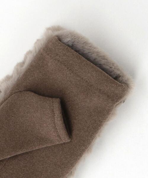 closet story(クローゼットストーリー)の「<closet story(クローゼットストーリー)>フェイクボア リブ フィンガーレスグローブ(手袋・レディース・ライトグレー/ダークグレー/モカ・FREE)」の6枚目の写真