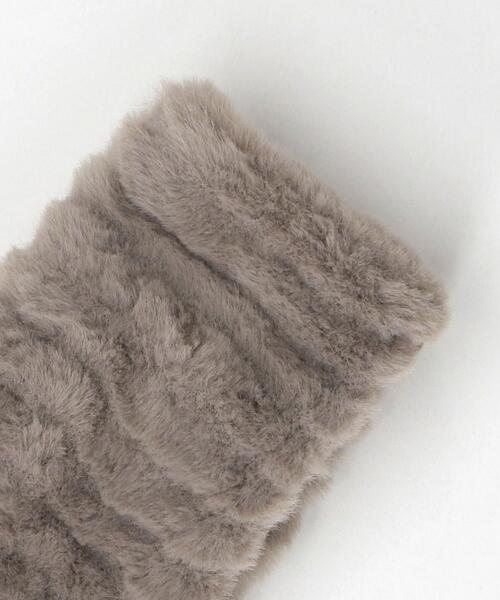 closet story(クローゼットストーリー)の「<closet story(クローゼットストーリー)>フェイクボア リブ フィンガーレスグローブ(手袋・レディース・ライトグレー/ダークグレー/モカ・FREE)」の7枚目の写真