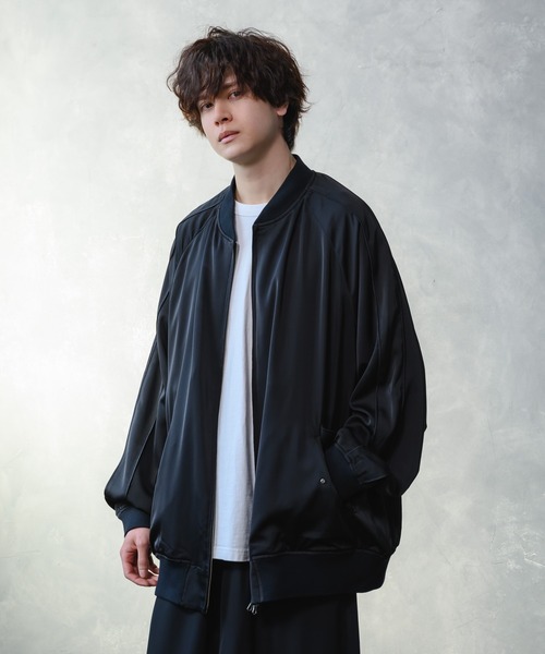 KUUUPY（クーピー）の「Jacquard MA-1 Blouson - ジャカードMA-1ブルゾン（MA-1・メンズ・ブラック・SMALL/MEDIUM/LARGE）」の4枚目の写真