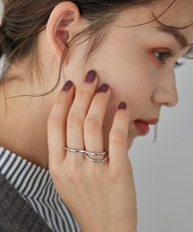 Edit Sheen | ニュアンスレイヤードダブルフィンガーリング(リング)
