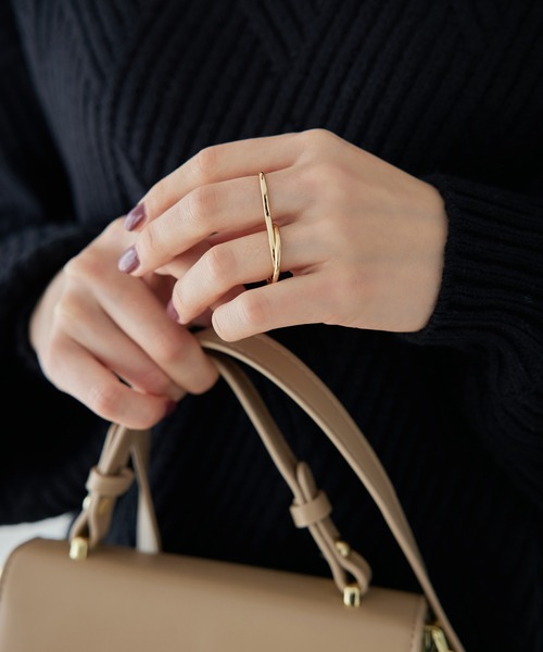 Edit Sheen(エディットシーン)の「ニュアンスレイヤードダブルフィンガーリング(リング・レディース・シルバー/ゴールド・FREE)」の7枚目の写真